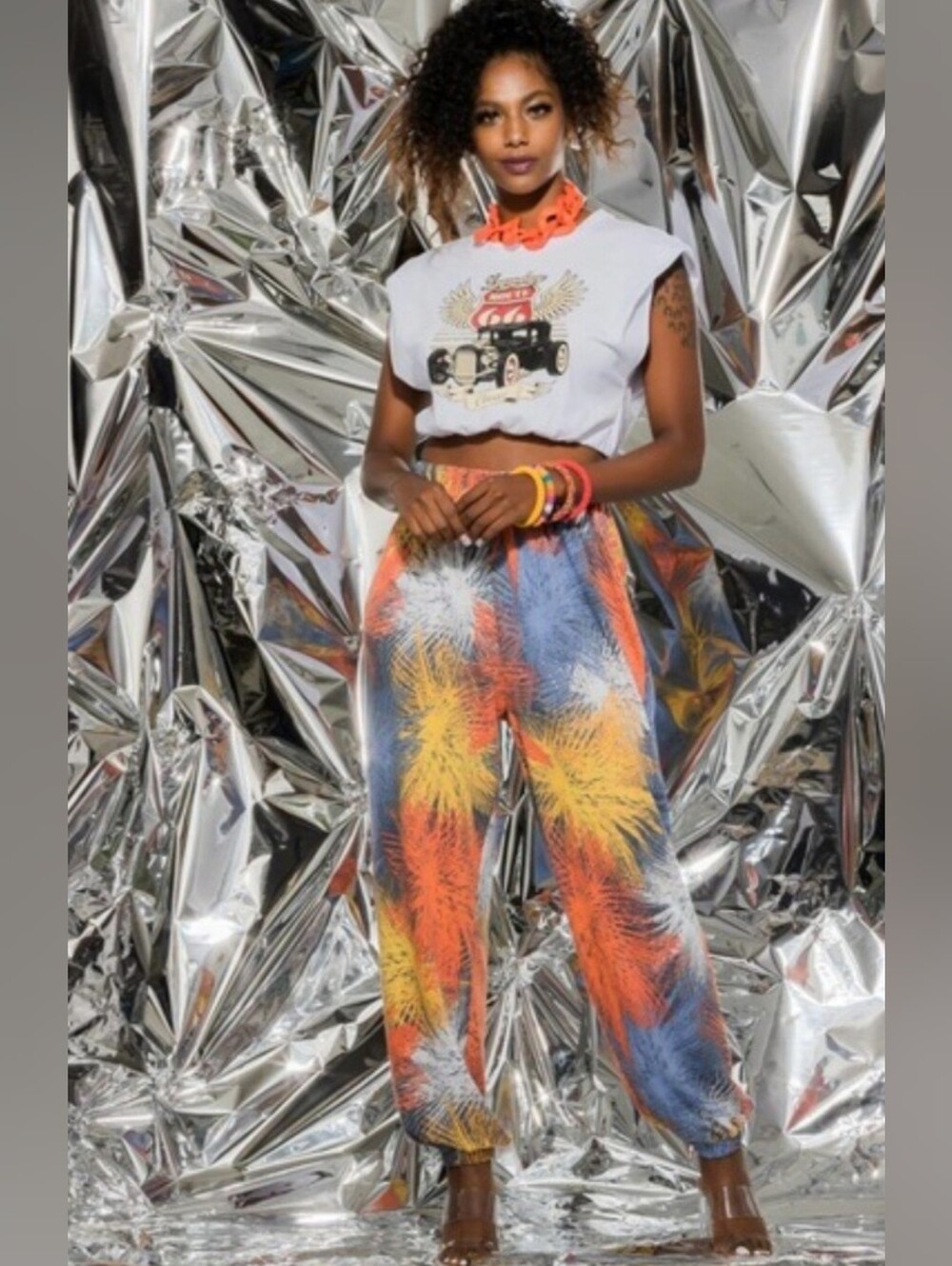 Women's Abstract Paint Burst Joggers
